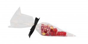 Spidspose m/sort silkesløjfe - 100 gr. Rabarber Rox